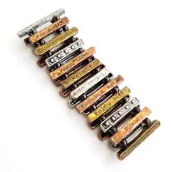 Affirmation stretchy bracelet boho positive vibes - Picture 1 of 3